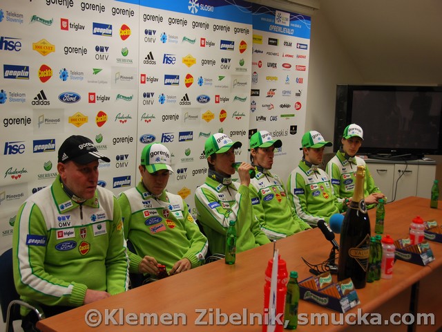011 Goran Janus, Jernej Damjan, Peter Prevc, Robert Kranjec, Tomaz Naglic, Nejc Dezman