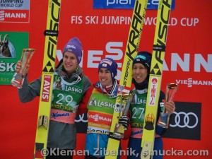 145 Andreas Wellinger, Stefan Kraft, Noriaki Kasai